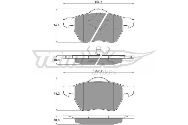 TOMEX BRAKES Bremžu uzliku kompl., Disku bremzes TX 13-131